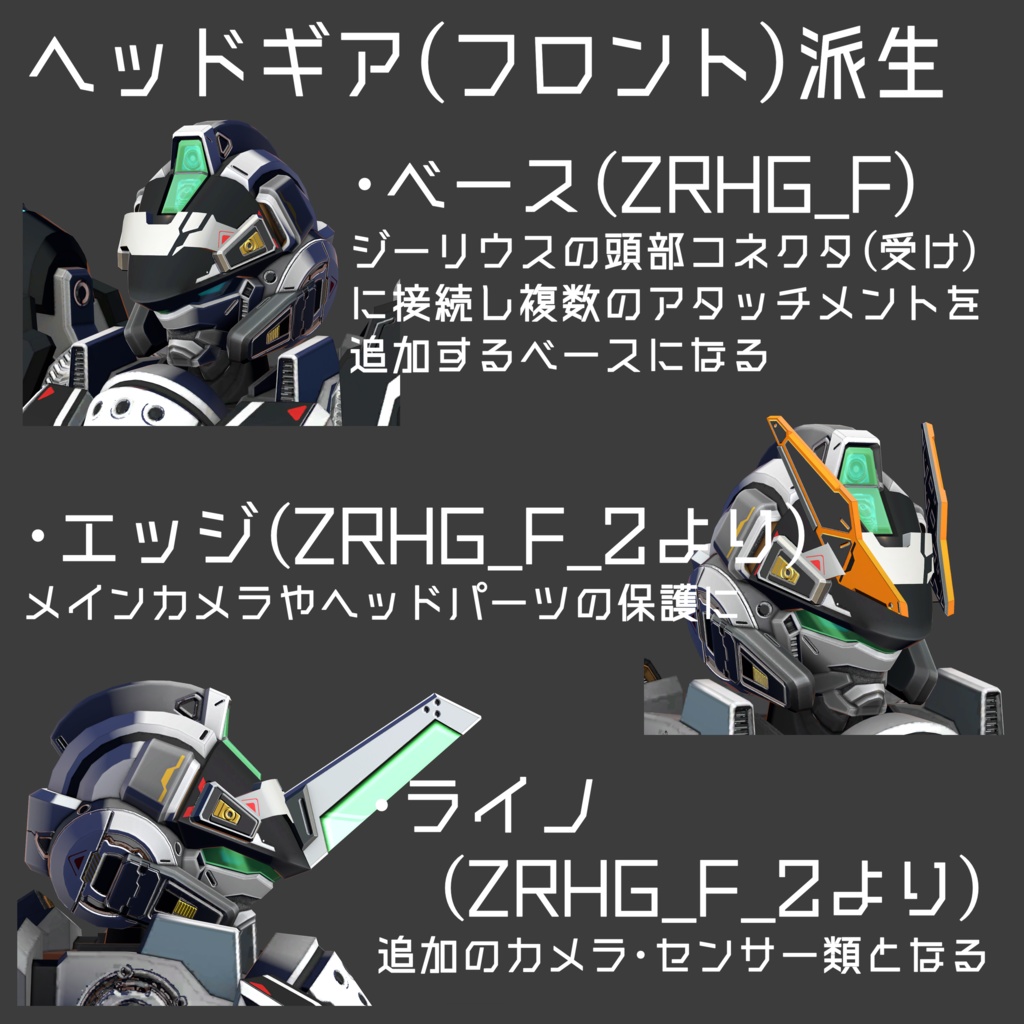 メカニカルヘッドギアパーツ集