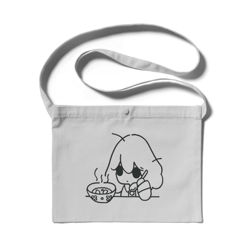 「ゆめしかちゃん・ほかごはん」サコッシュ・ライトグレー