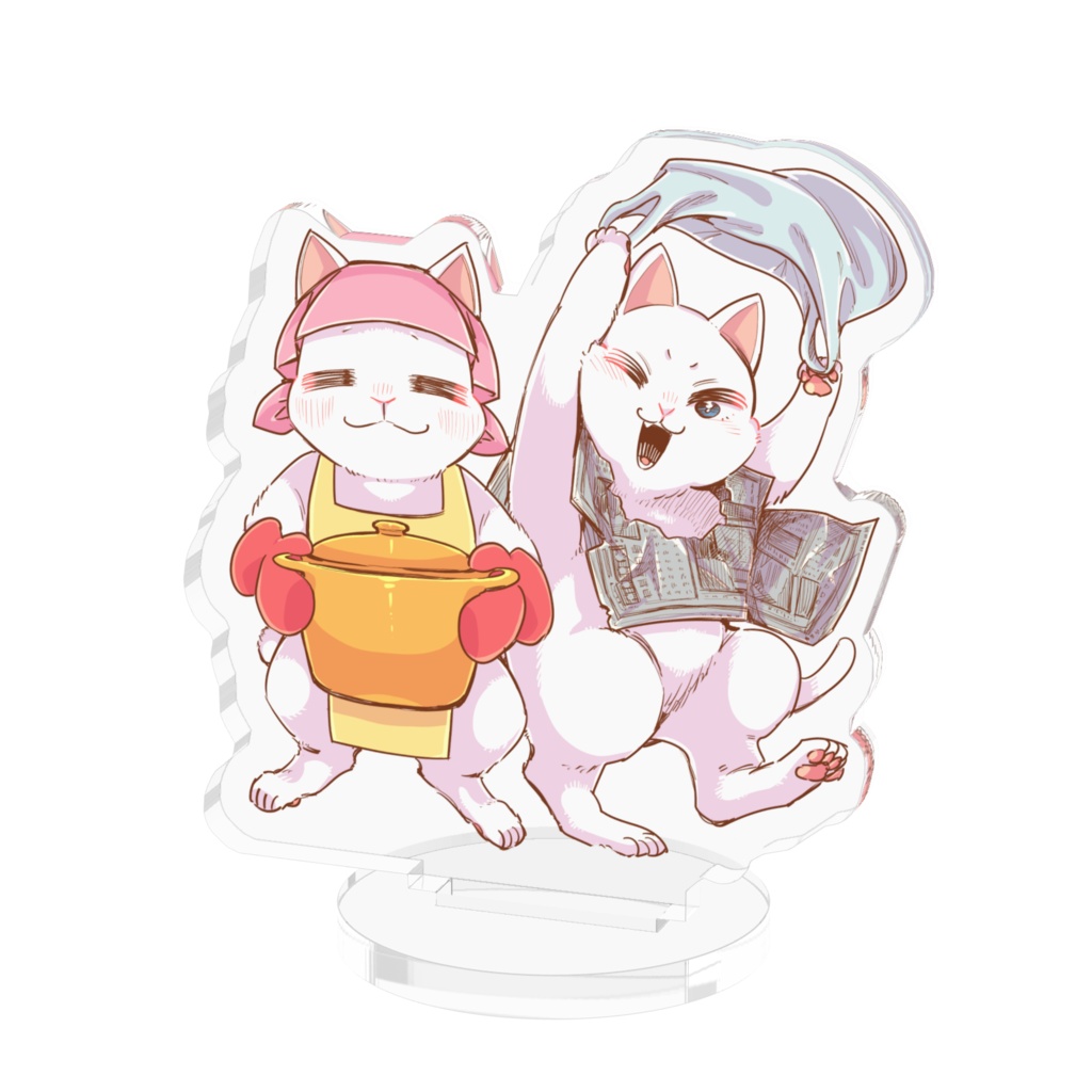 5匹のできるネコ(コットン、白)