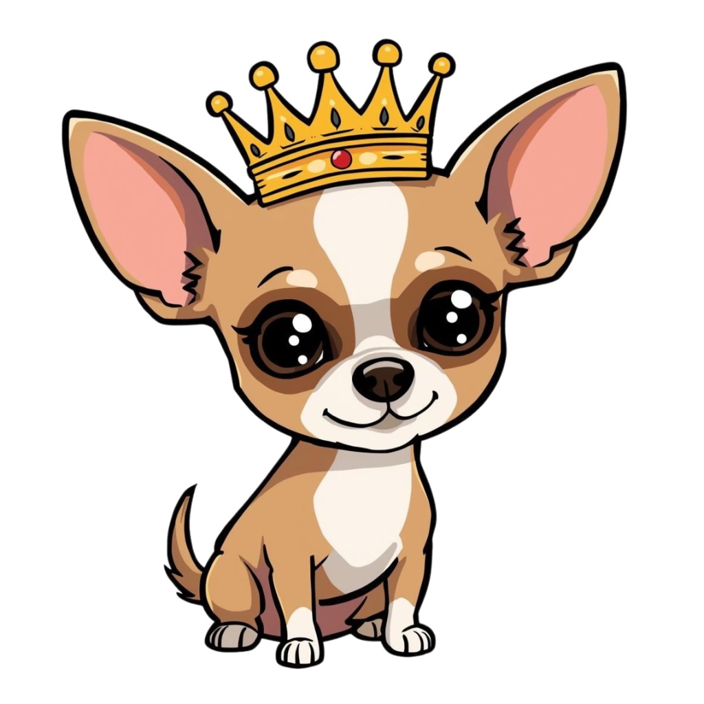 🐾 チワワのコミカルで可愛いクリップアート(全12種類・PNG形式) 🐾