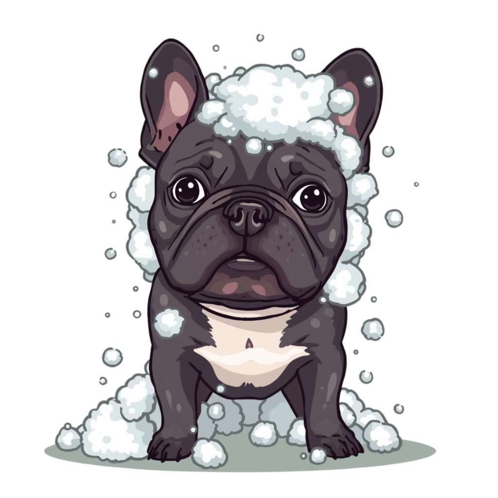 🐾 フレンチブルドッグの日常シリーズ・フラットイラスト風クリップアート(全12種類・PNG形式・背景透過)🐾