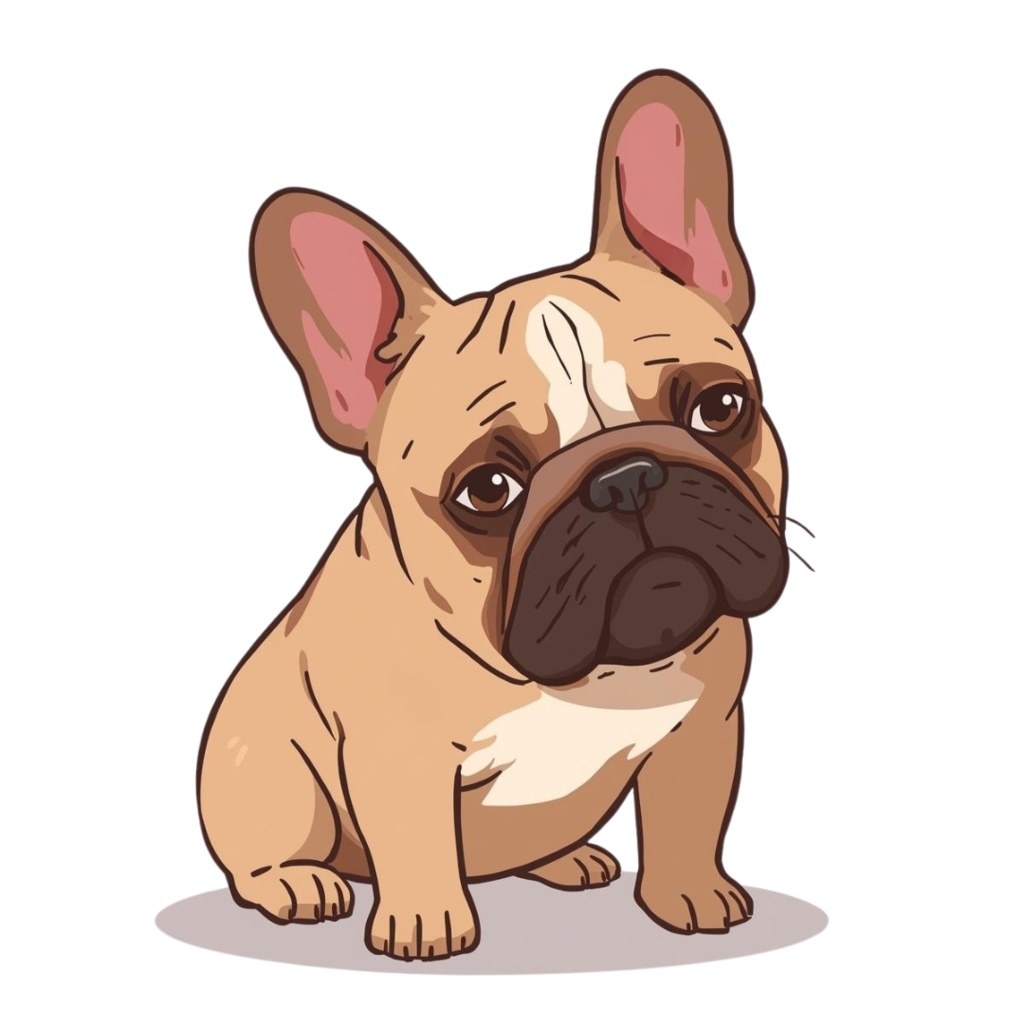 🐾 フレンチブルドッグの日常シリーズ・フラットイラスト風クリップアート(全12種類・PNG形式・背景透過)🐾