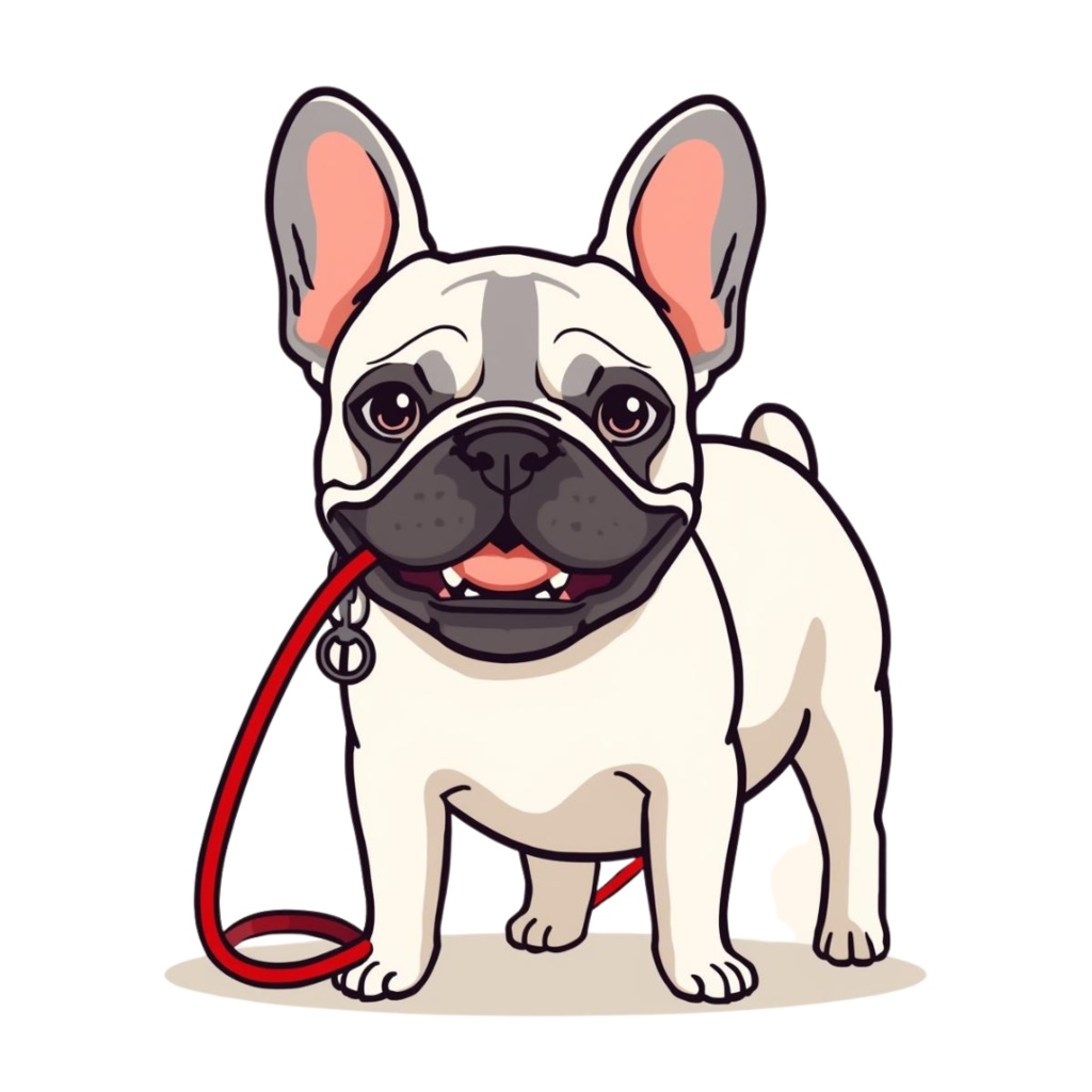 🐾 フレンチブルドッグの日常シリーズ・フラットイラスト風クリップアート(全12種類・PNG形式・背景透過)🐾