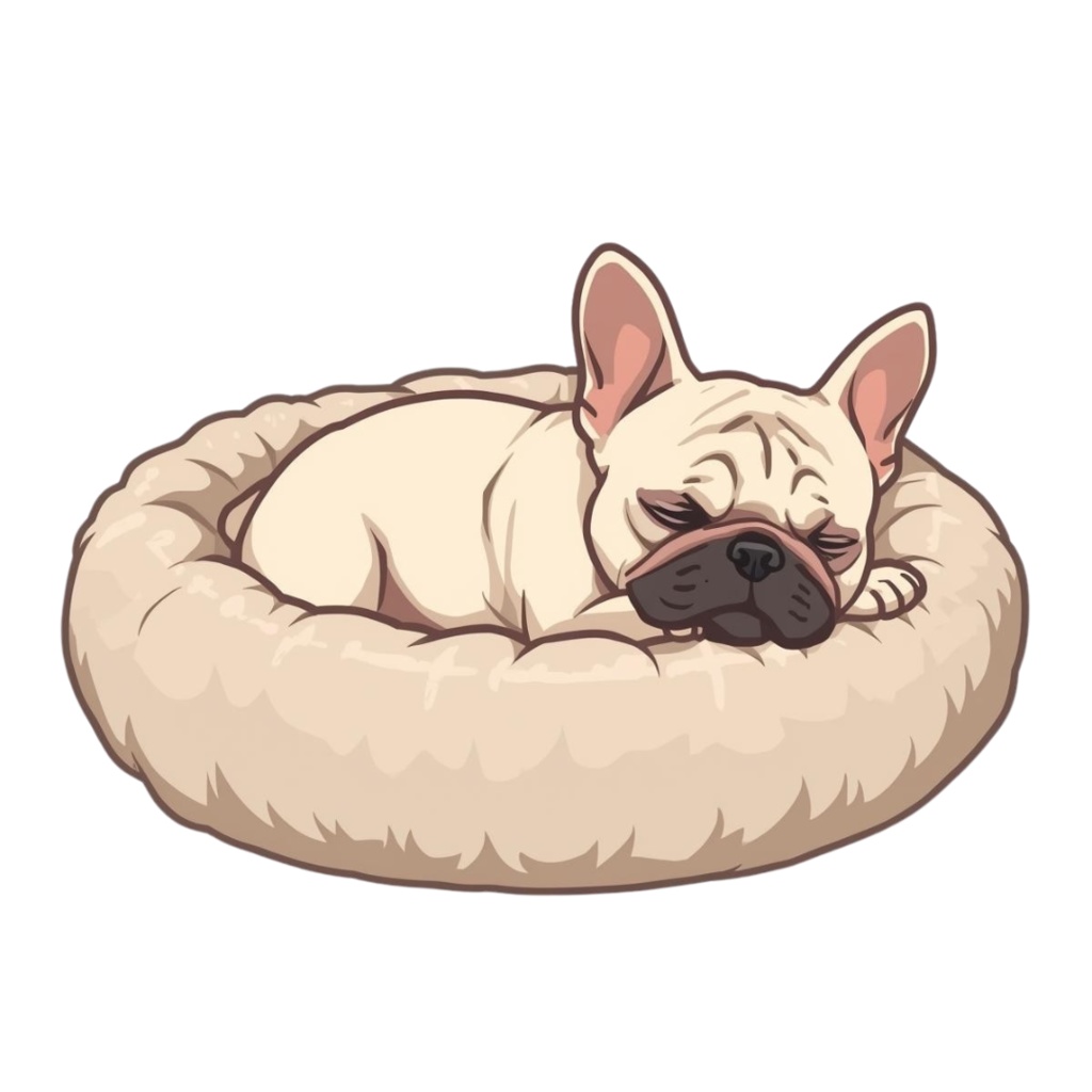 🐾 フレンチブルドッグの日常シリーズ・フラットイラスト風クリップアート(全12種類・PNG形式・背景透過)🐾