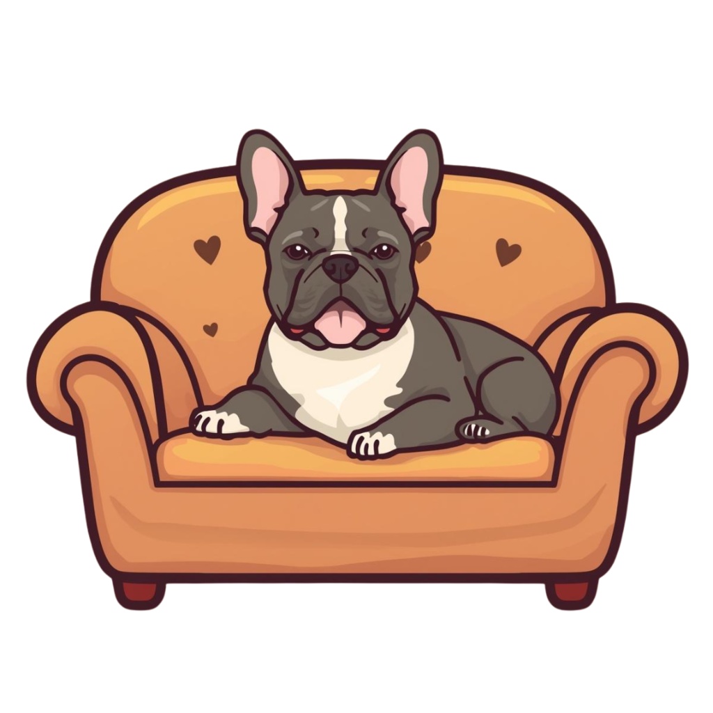 🐾 フレンチブルドッグの日常シリーズ・フラットイラスト風クリップアート(全12種類・PNG形式・背景透過)🐾