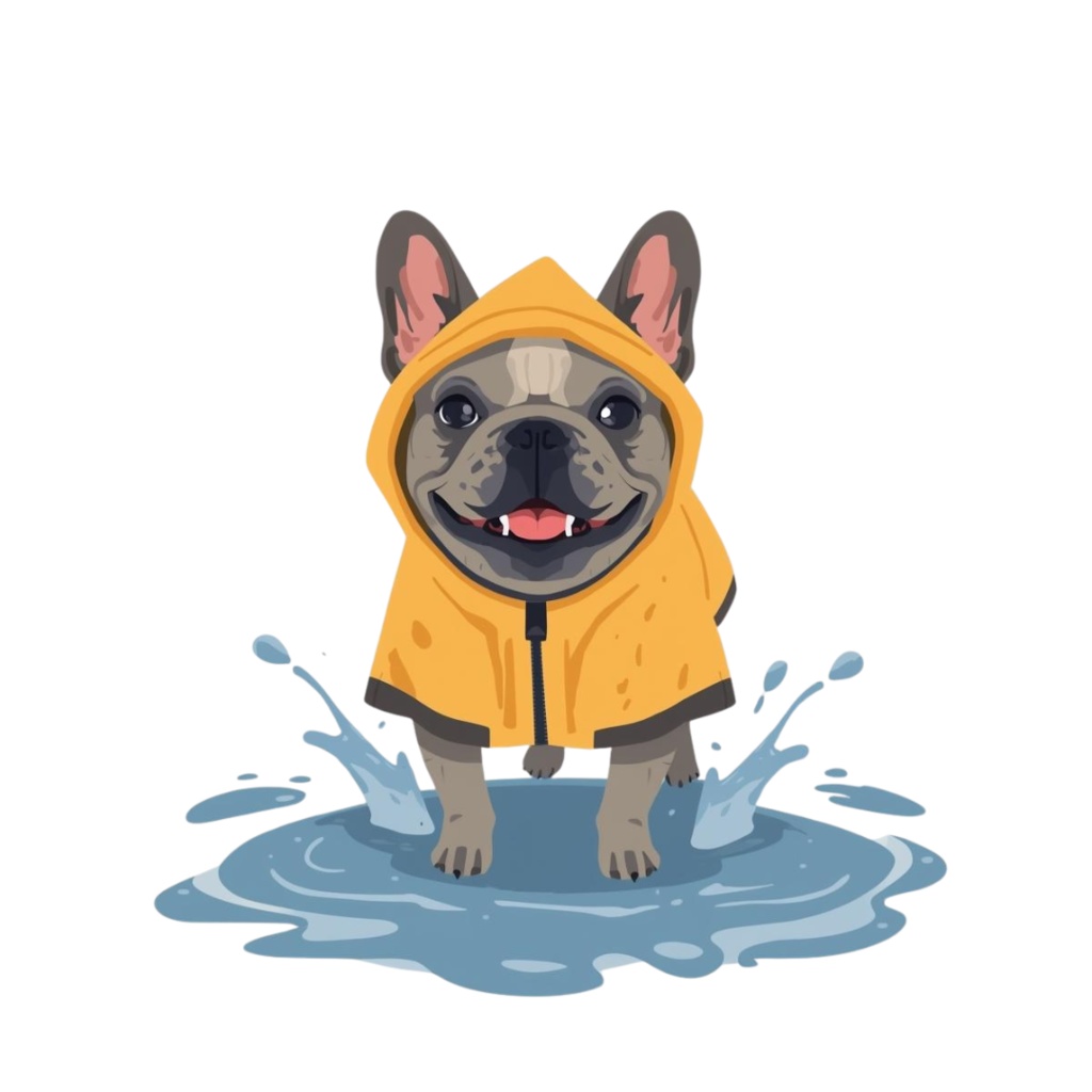 🐾 フレンチブルドッグの日常シリーズ・フラットイラスト風クリップアート(全12種類・PNG形式・背景透過)🐾