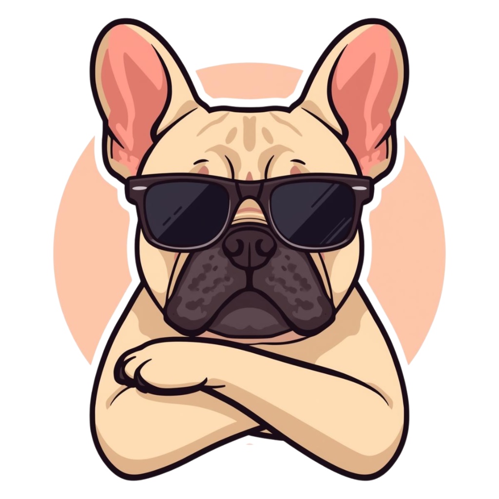 🐾フレンチブルドッグ擬人化シリーズ・フラットイラスト風クリップアート(全12種類・PNG形式・背景透過)🐾