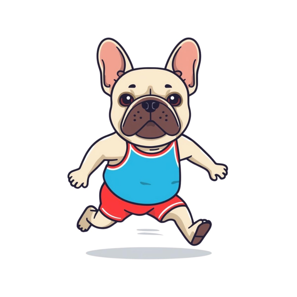 🐾フレンチブルドッグ擬人化シリーズ・フラットイラスト風クリップアート(全12種類・PNG形式・背景透過)🐾