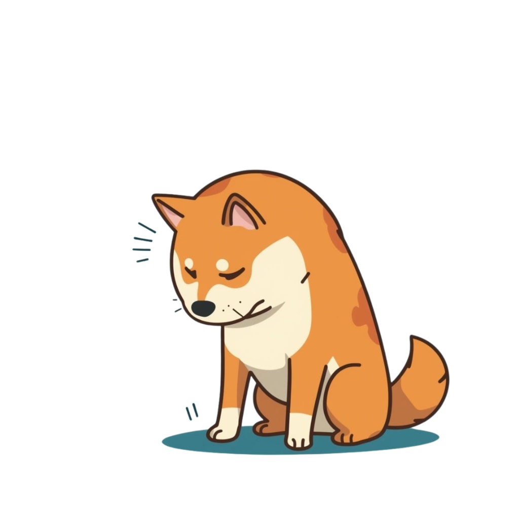 🐾 柴犬の日常シリーズ・フラットイラスト風クリップアート(全12種類・PNG形式・背景透過)🐾