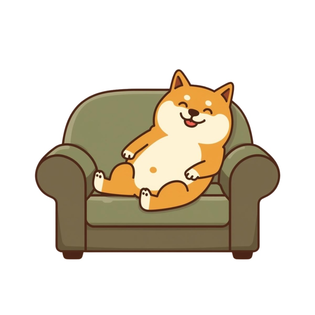 🐾 柴犬の日常シリーズ・フラットイラスト風クリップアート(全12種類・PNG形式・背景透過)🐾