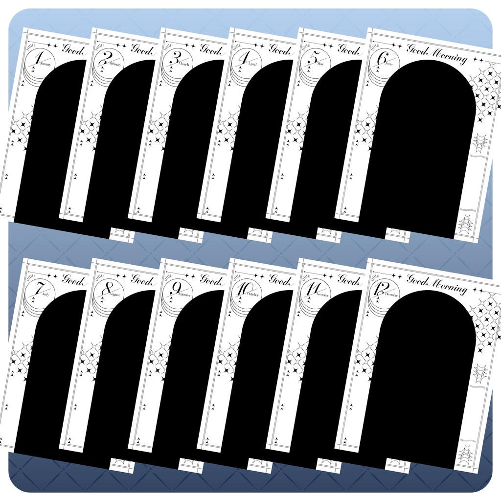 【フリー素材】1~12月 おはようVTuber