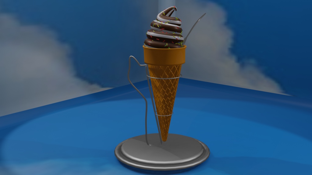 「３Dモデル」青空ソフトクリーム