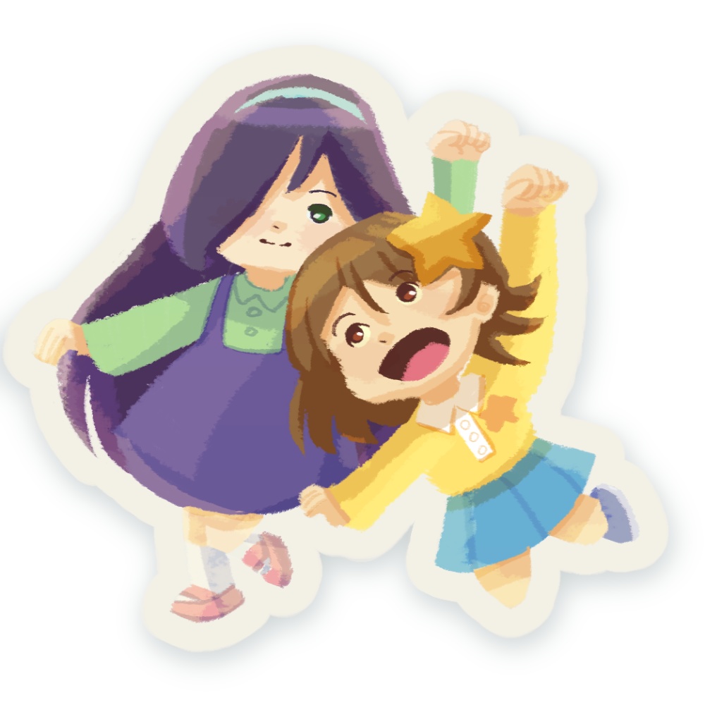 アカリとシオンのダンスステッカー