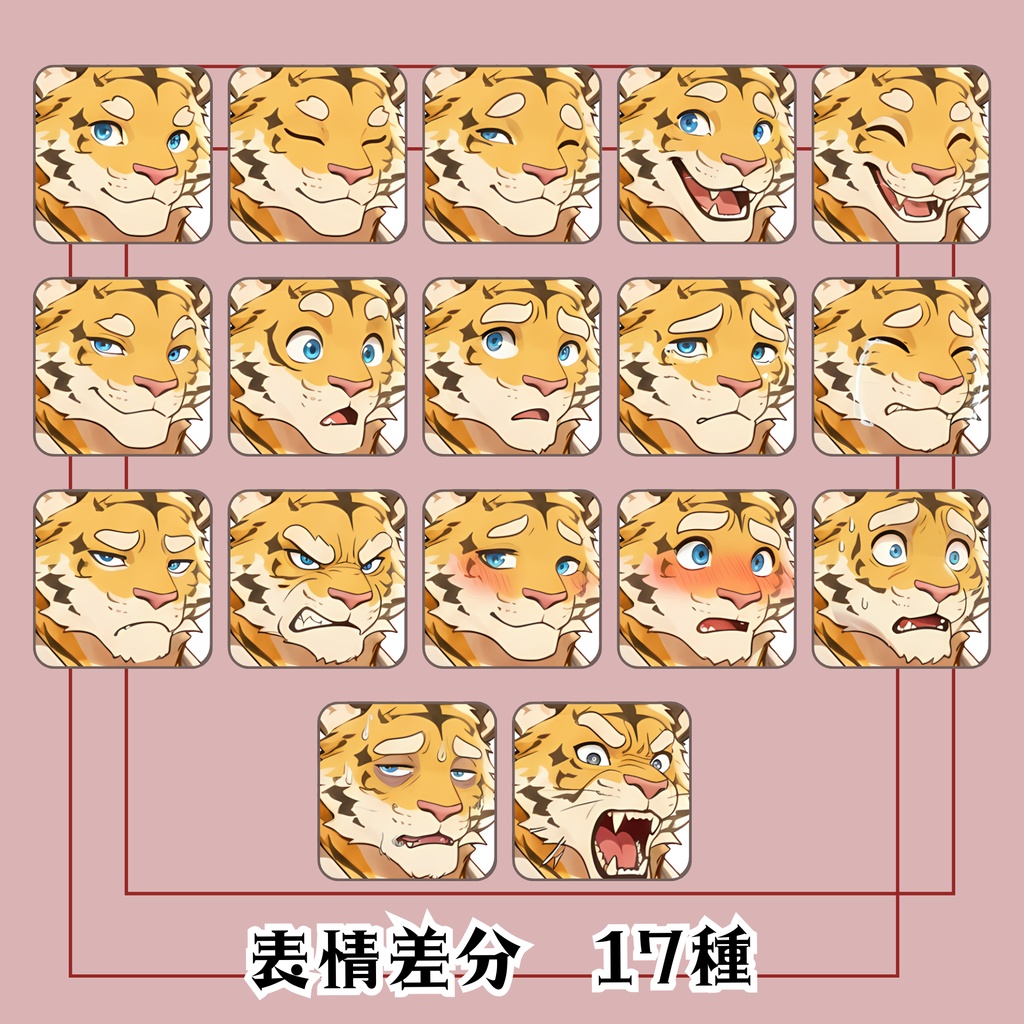 【立ち絵素材 22】仕事中のトラさん