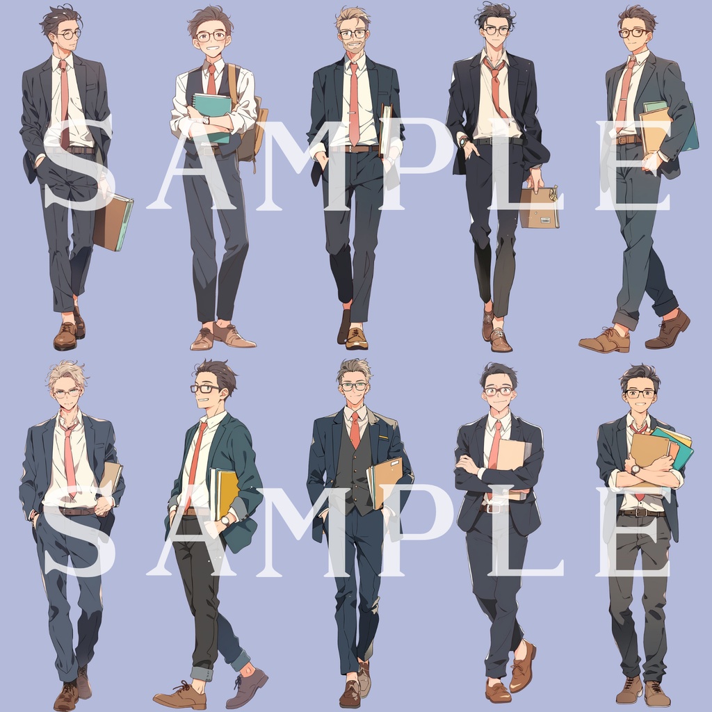 【立ち絵素材 30】男性立ち絵集