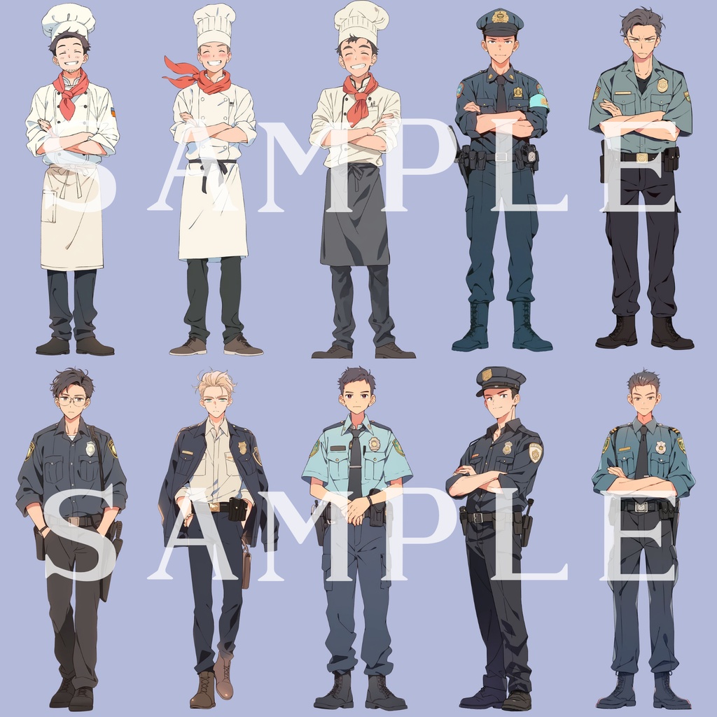 【立ち絵素材 30】男性立ち絵集