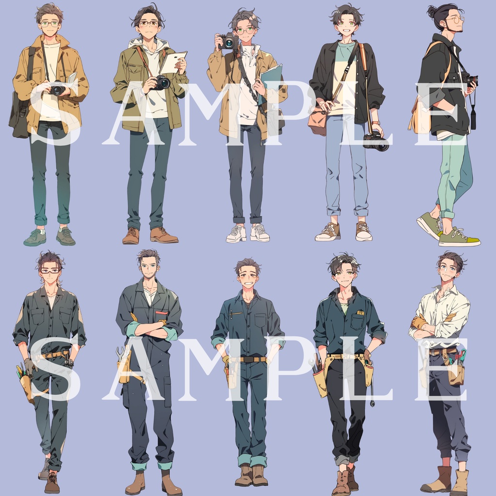 【立ち絵素材 30】男性立ち絵集