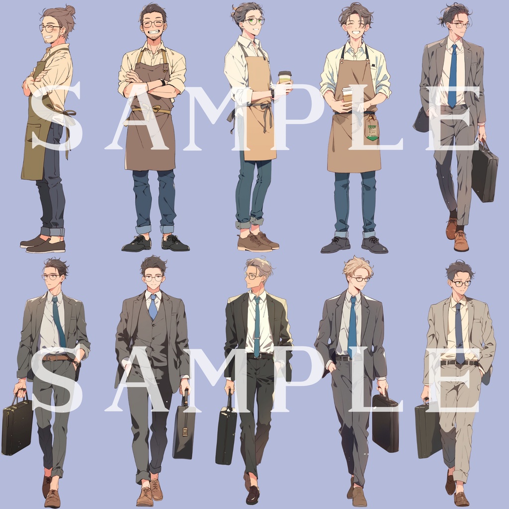 【立ち絵素材 30】男性立ち絵集