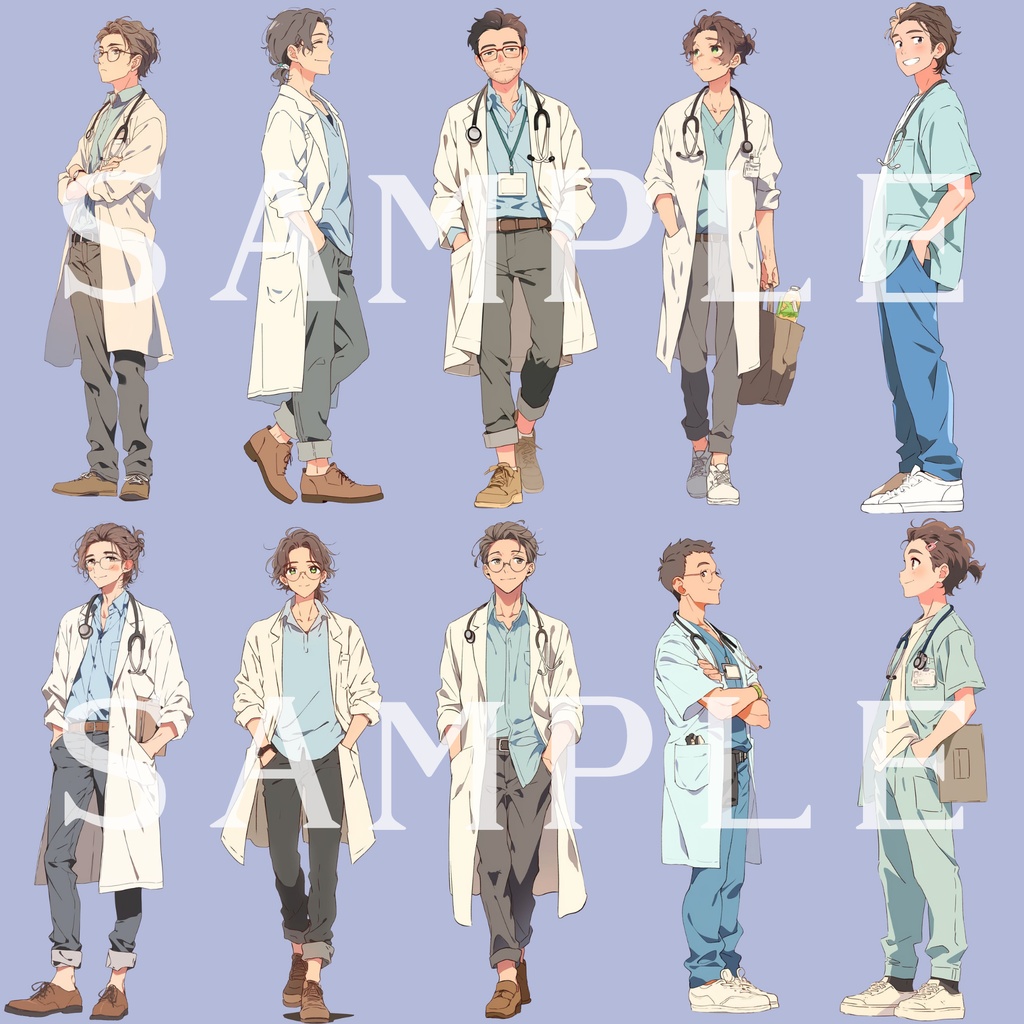 【立ち絵素材 30】男性立ち絵集