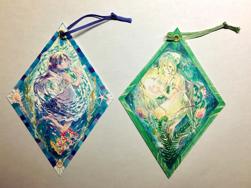 吊り下げるイラストカード