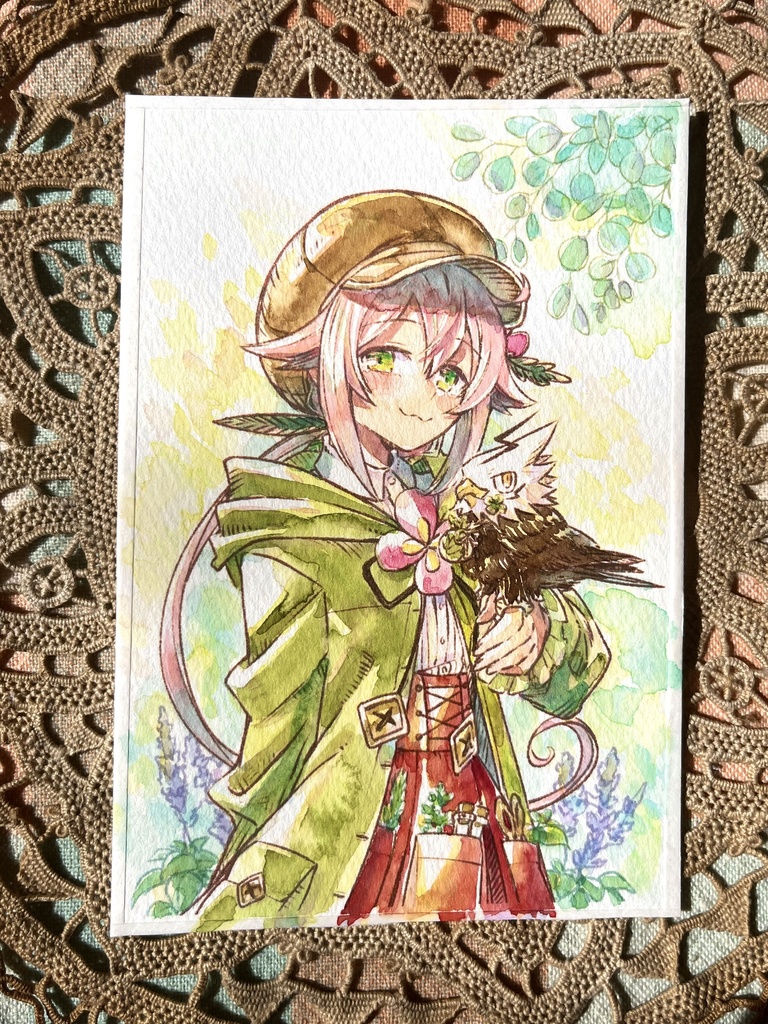 透明水彩原画(ハガキサイズ)