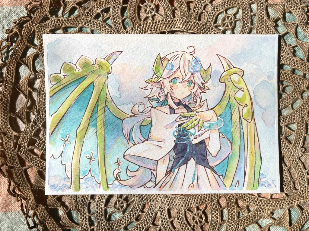 透明水彩原画(ハガキサイズ)