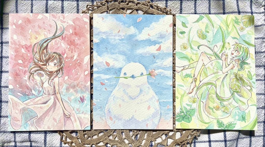 【3月21日20:00~通販開始】透明水彩原画