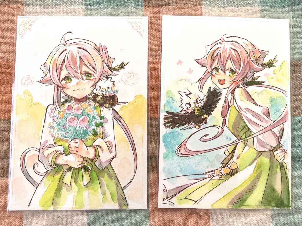 透明水彩原画(ハガキサイズ)
