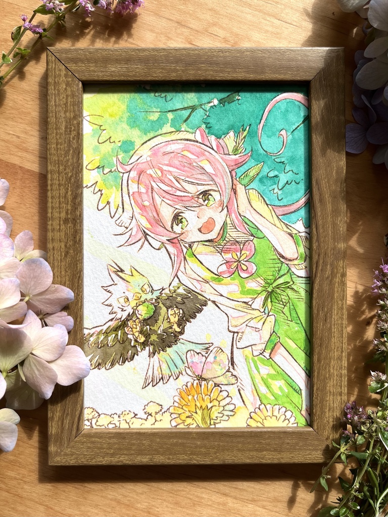 透明水彩原画(ハガキサイズ)