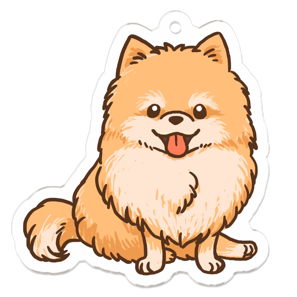 うちの子アクキー【ポメラニアン_オレンジ】