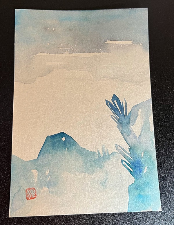 【絵葉書】谷の底【原画】