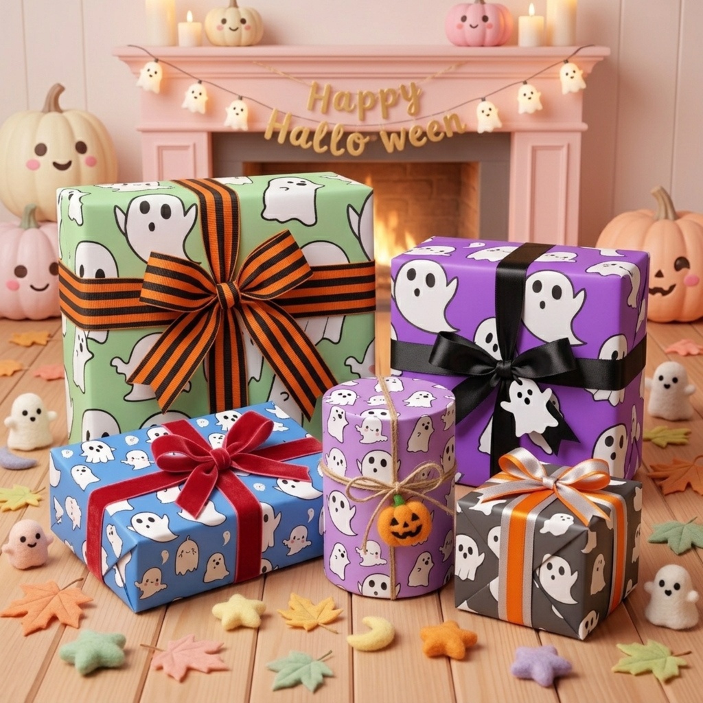 ハロウィン!おばけ柄👻 たっぷり20色120種類セット 【サイズ・A4印刷用付き/商用利用可/シームレスパターン】
