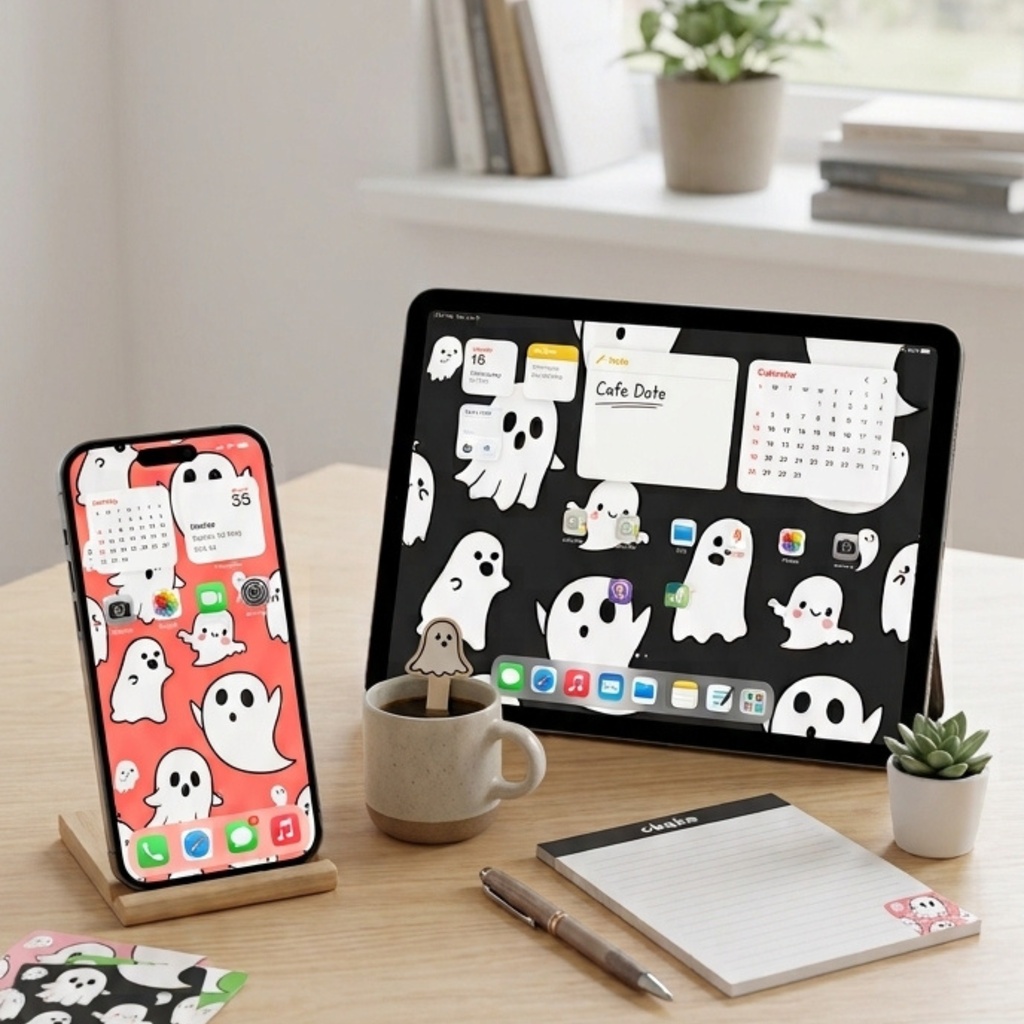 ハロウィン!おばけ柄👻 たっぷり20色120種類セット 【サイズ・A4印刷用付き/商用利用可/シームレスパターン】