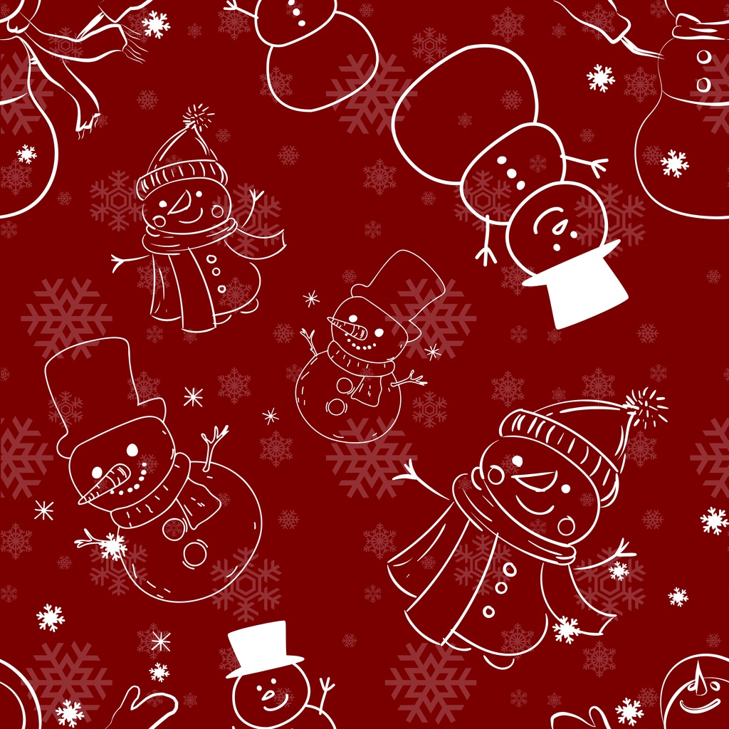 クリスマス　ゆきだるま柄⛄️　15色90種類セット【スマホサイズ・A4印刷用付き／商用利用可／シームレスパターン】