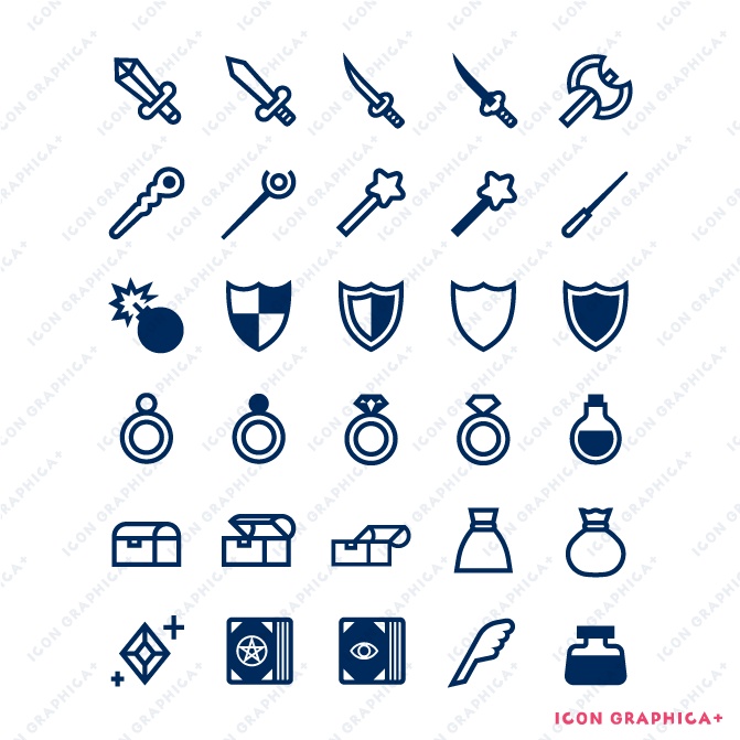 RPGアイテムアイコンセット【無料サンプルあり】