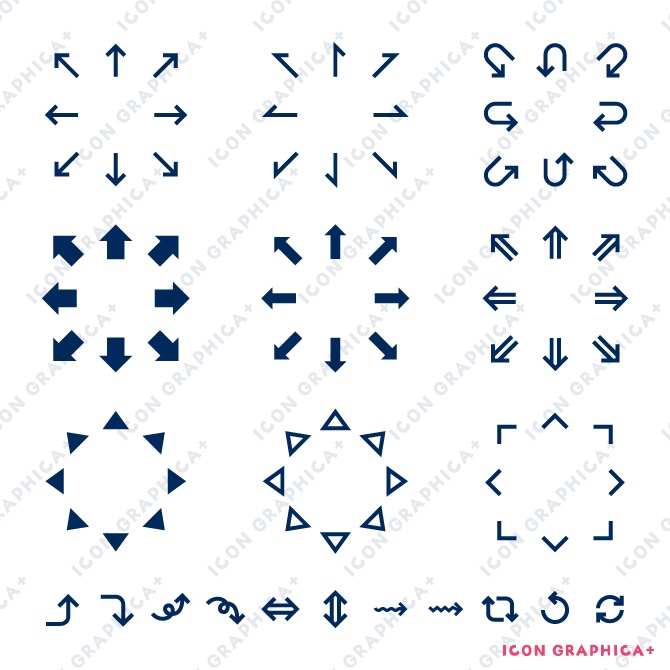 いろいろ矢印 アイコンセット(無料サンプルあり)