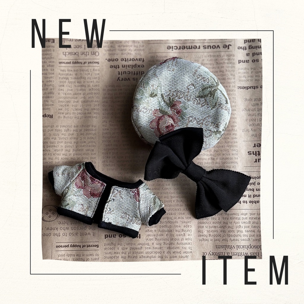 ゴブラン調 ベレー帽 ジャケットセット いつぬいサイズ