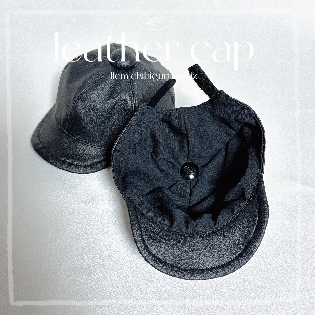 ちびぐるみサイズ　レザーキャップ