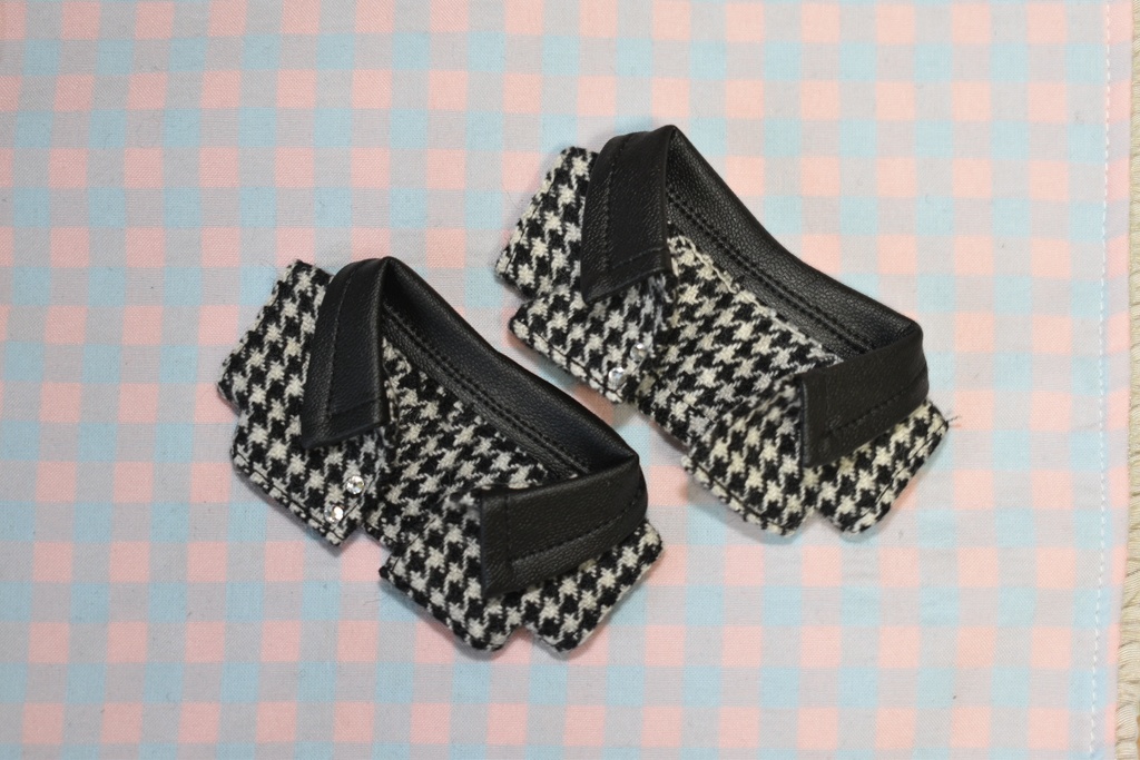 ぬいぐるみ用　千鳥柄ジャケット