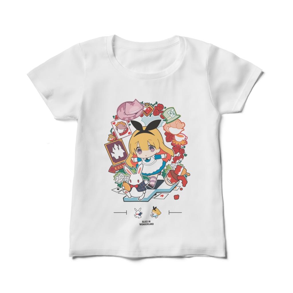 『不思議の国のアリス』 レディースTシャツ