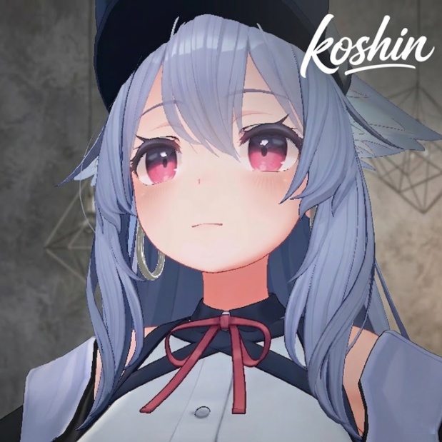 【桔梗対応】リングピアス-シンプルシルバー　PhysBone設定済み