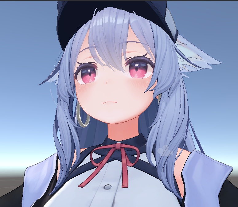 【桔梗対応】リングピアス-シンプルシルバー PhysBone設定済み