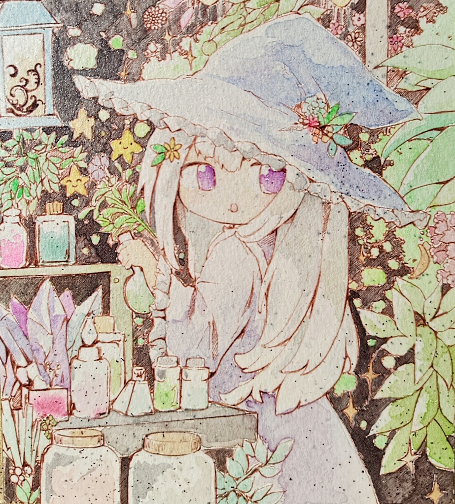 グロリアちゃん☾オリジナル手描き寸松庵色紙