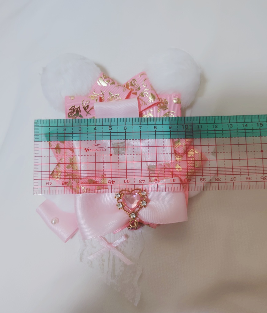 痛ロゼット ハンドメイド ロゼット ピンク ロゼット くま耳 ゆめかわ