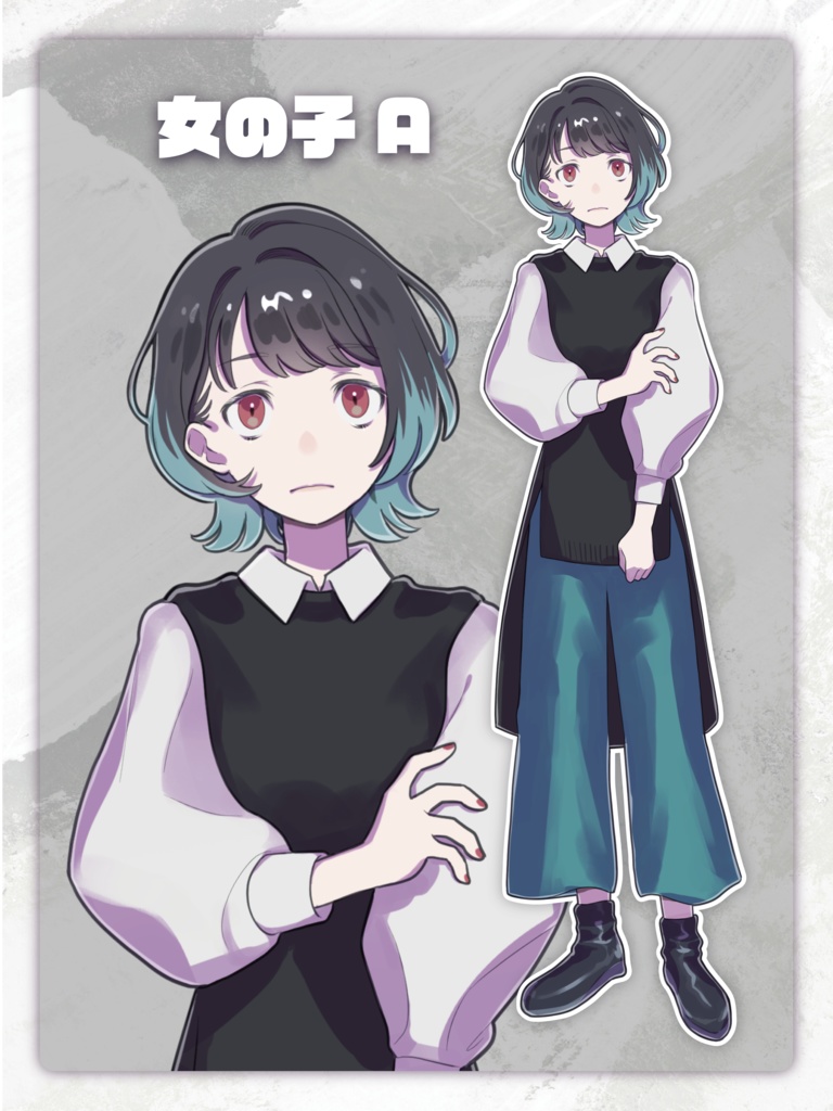 立ち絵素材 女の子ふたり