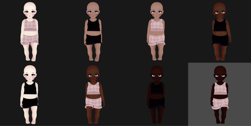 Chibi base - FREE - 4 Skin tones - Read TOS