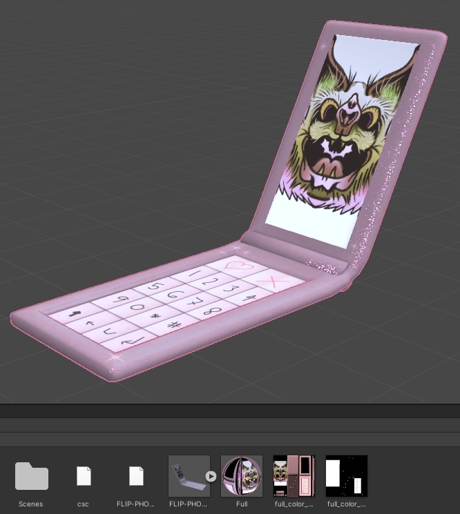 Flip Phone - VRChat 3D asset - Unitypackage - FREE Commercial use *2023*