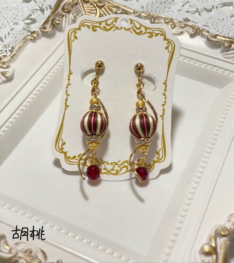 原神モチーフ巻き玉 ピアス・イヤリング
