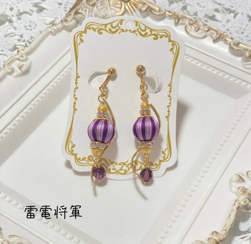 原神モチーフ巻き玉 ピアス・イヤリング