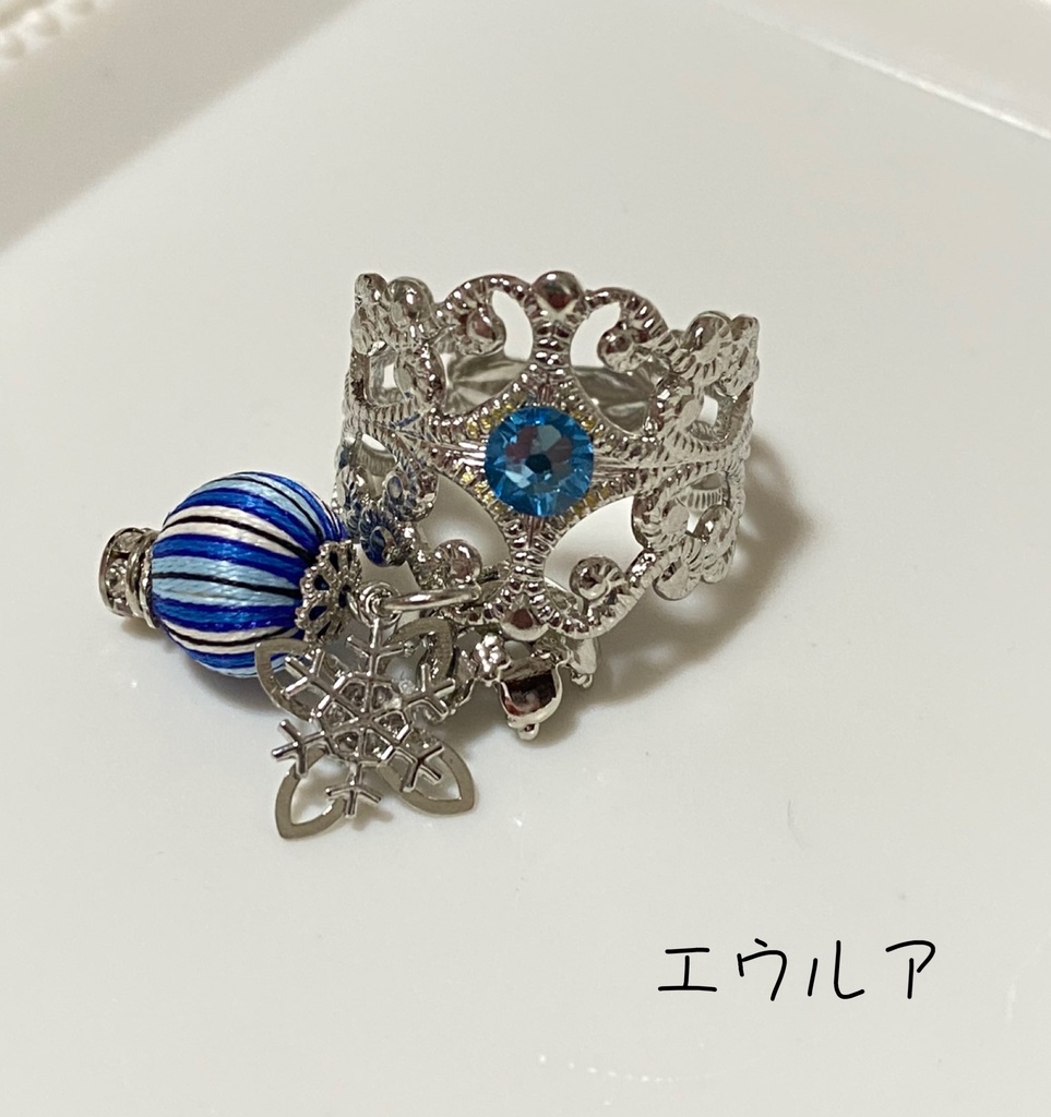 原神モチーフ巻き玉 指輪(万葉、胡桃、エウルア、タルタリヤ、心海)